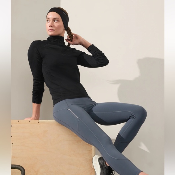 ATHLETA  FLURRY HALF ZIP MOCK NECK TOP - Picture 11 of 12